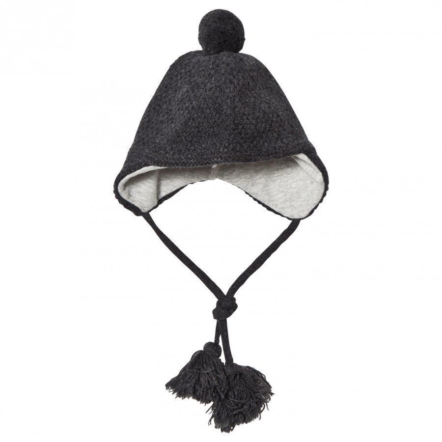 Melton Lamb Wool Sailor Tassel Hat Dark Grey Pipo