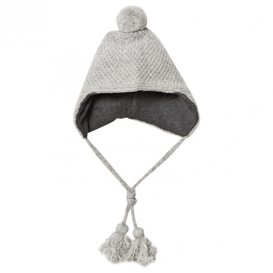 Melton Lamb Wool Sailor Tassel Hat Light Grey Pipo