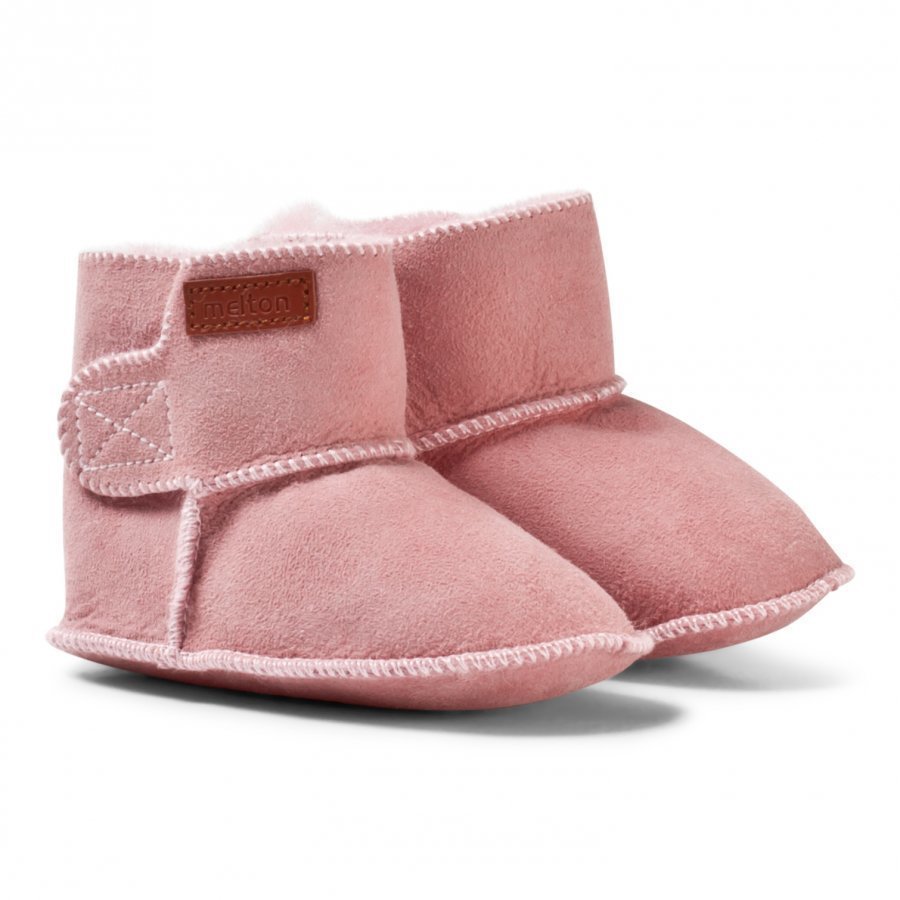 Melton Lambfur Bootie Alt Rosa Vauvan Tossut