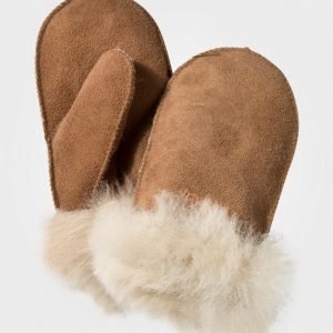 Melton Lambwool Mittens Camel Villalapaset