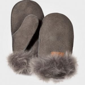 Melton Lambwool Mittens Dark Grey Villalapaset