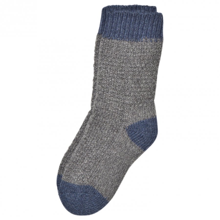 Melton Pearl Knit Wool Socks Lancaster Grey Sukat