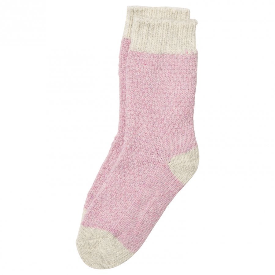 Melton Pearl Knit Wool Socks Rosa Sukat