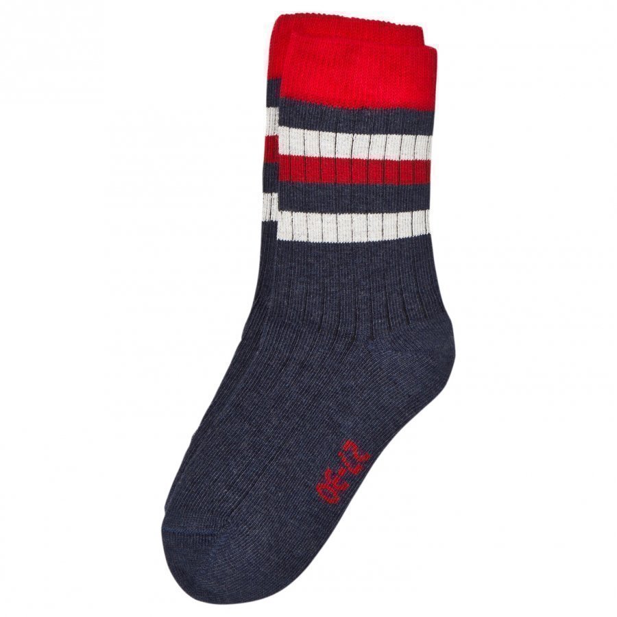 Melton Ribbed Socks Tahiti Stripe Sukat