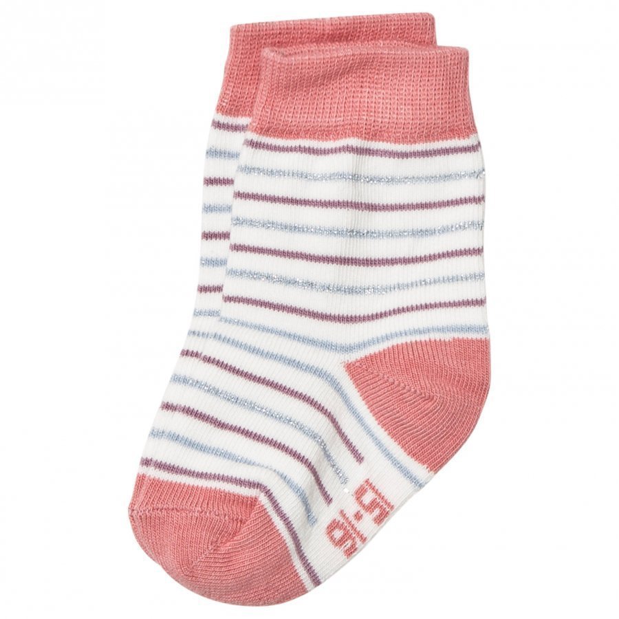 Melton Stripe Baby Socks Dusty Rose Sukat