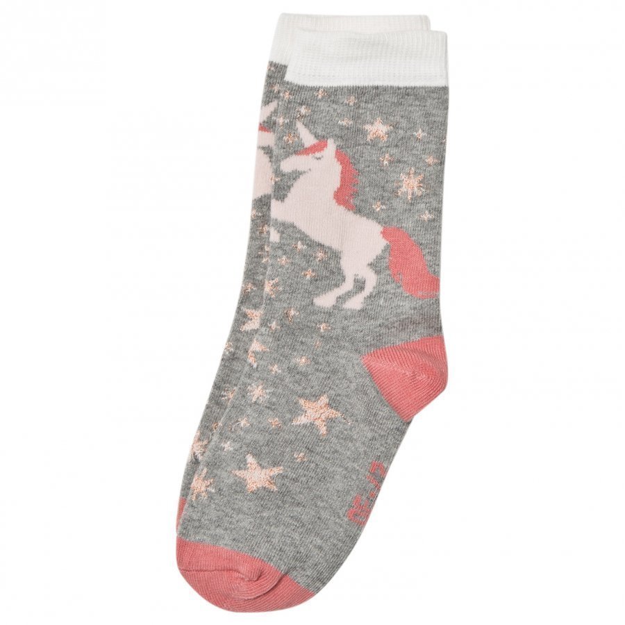 Melton Unicorn Socks Light Grey Sukat
