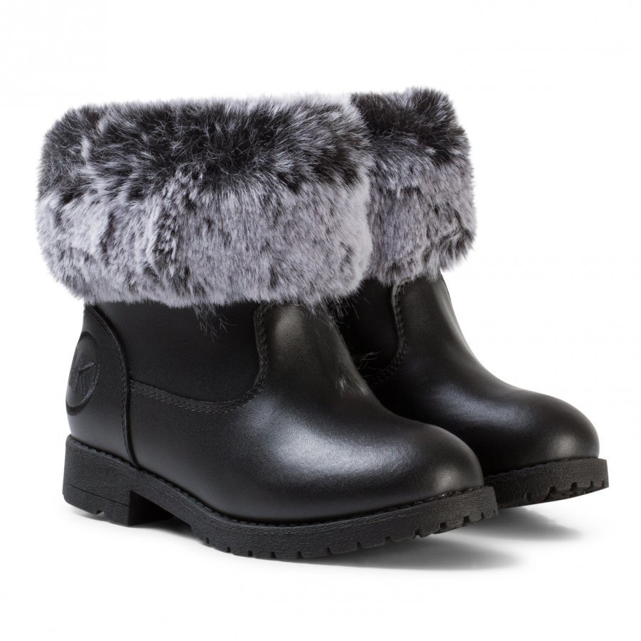 Michael Kors Black Faux Fur Lined Zia Dhalia Dori Boots Nilkkurit