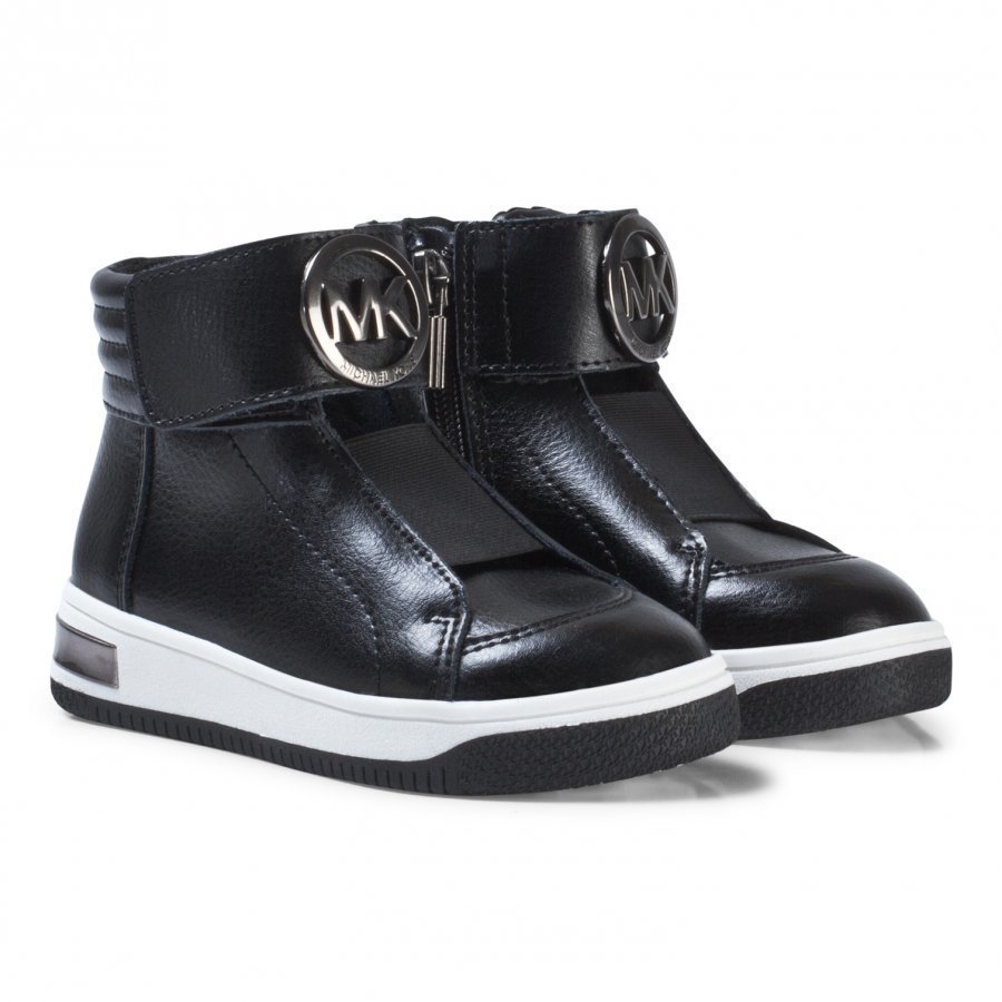 Michael Kors Black Logo Leather Zia Tatum June-T Zip Trainers Lenkkarit