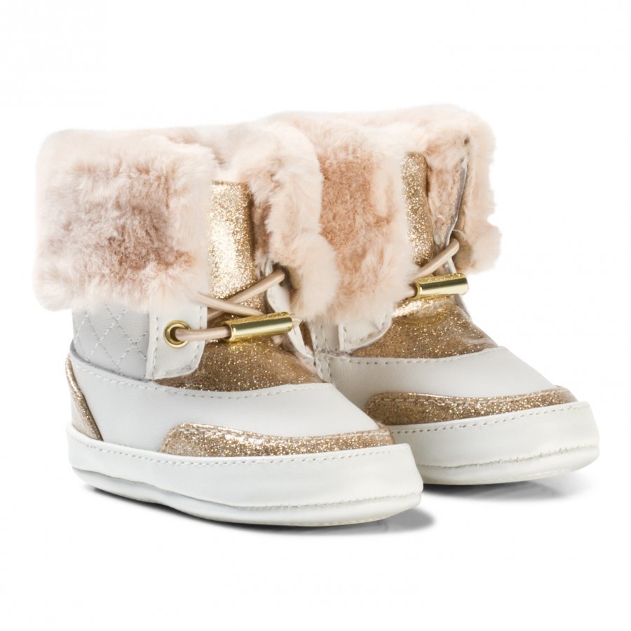 Michael Kors White And Gold Glitter Zia Baby Lulu Vauvan Kengät