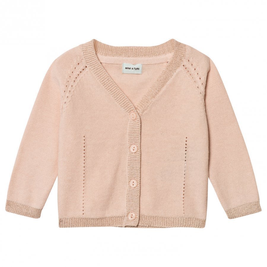 Mini A Ture Betsey Cardigan Pale Dogwood Rose Neuletakki