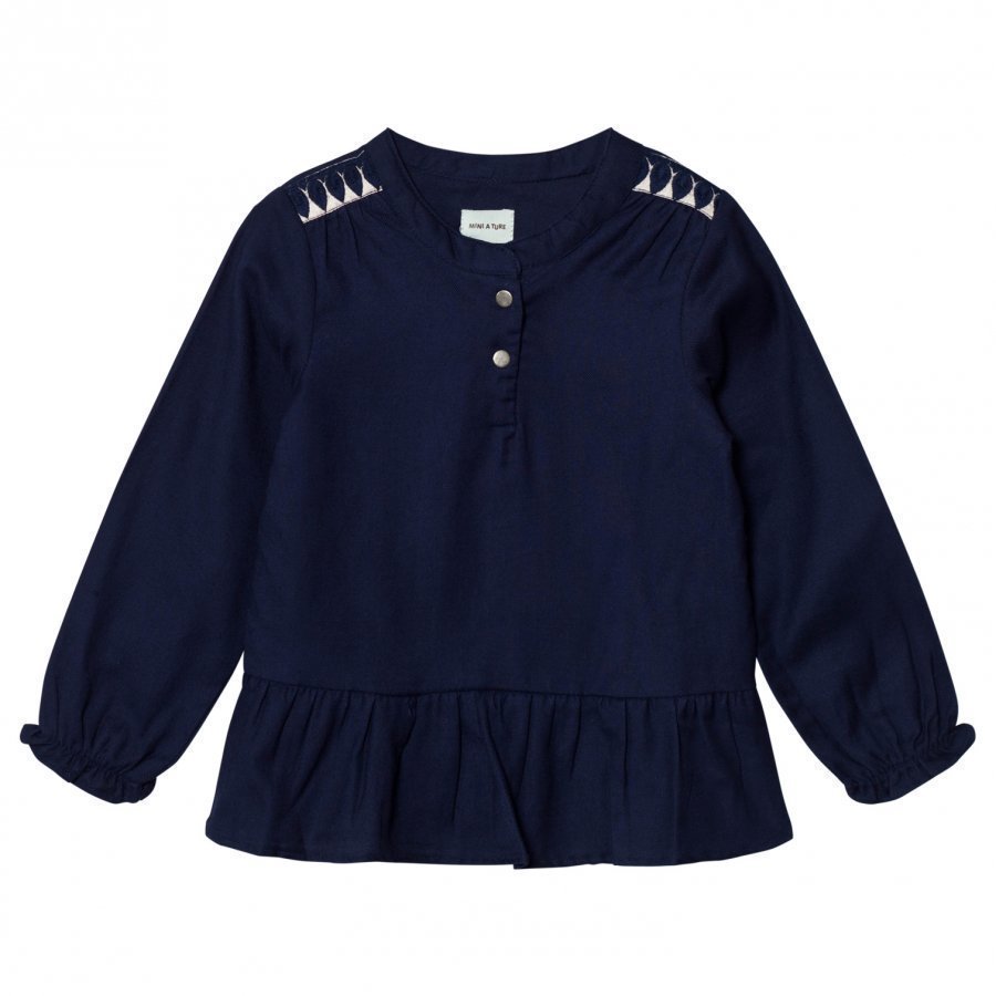 Mini A Ture Taja Blouse Mood Indigo Pitkähihainen T-Paita