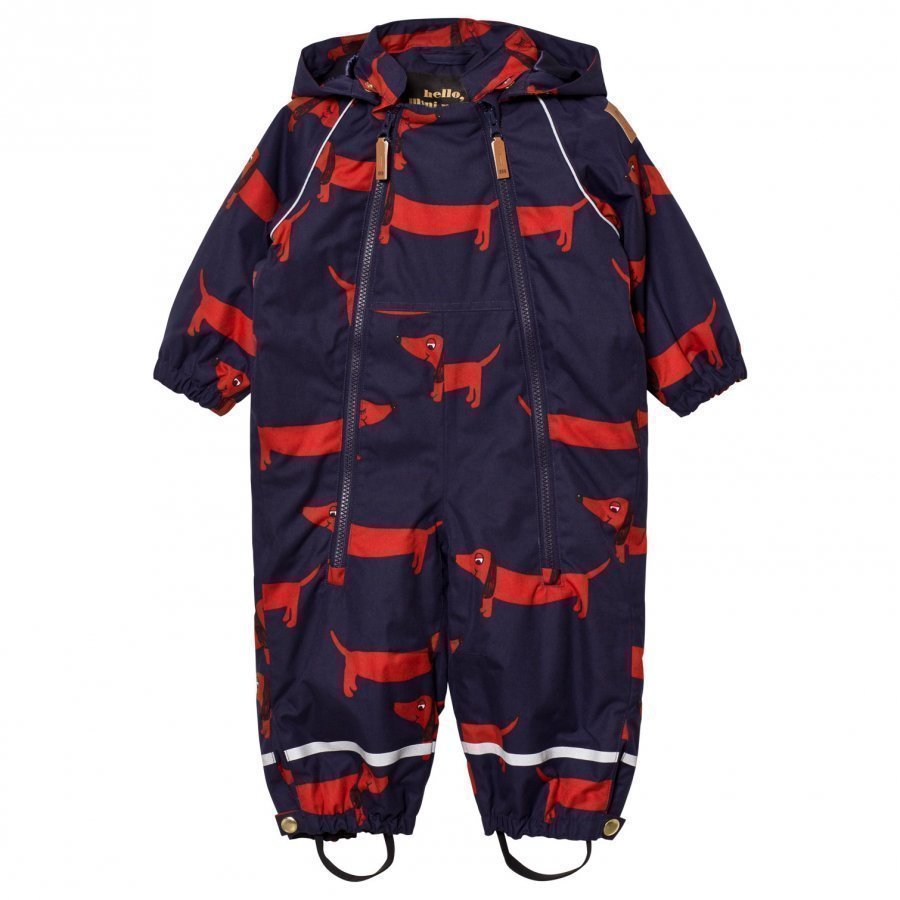 Mini Rodini Alaska Dog Baby Coverall Navy Toppahaalari