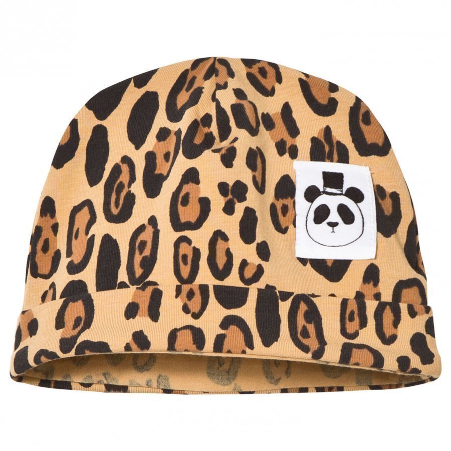 Mini Rodini Basic Baby Beanie Leopard Beige Pipo