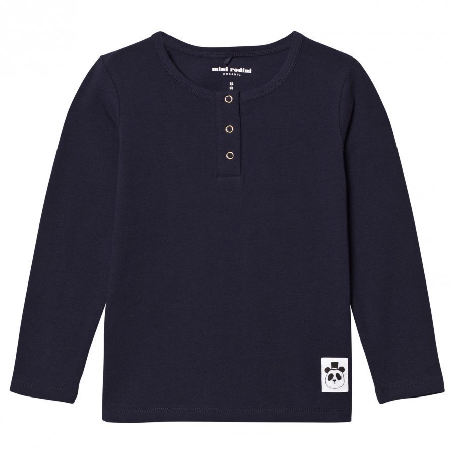 Mini Rodini Basic Grandpa Tee Navy Pitkähihainen T-Paita