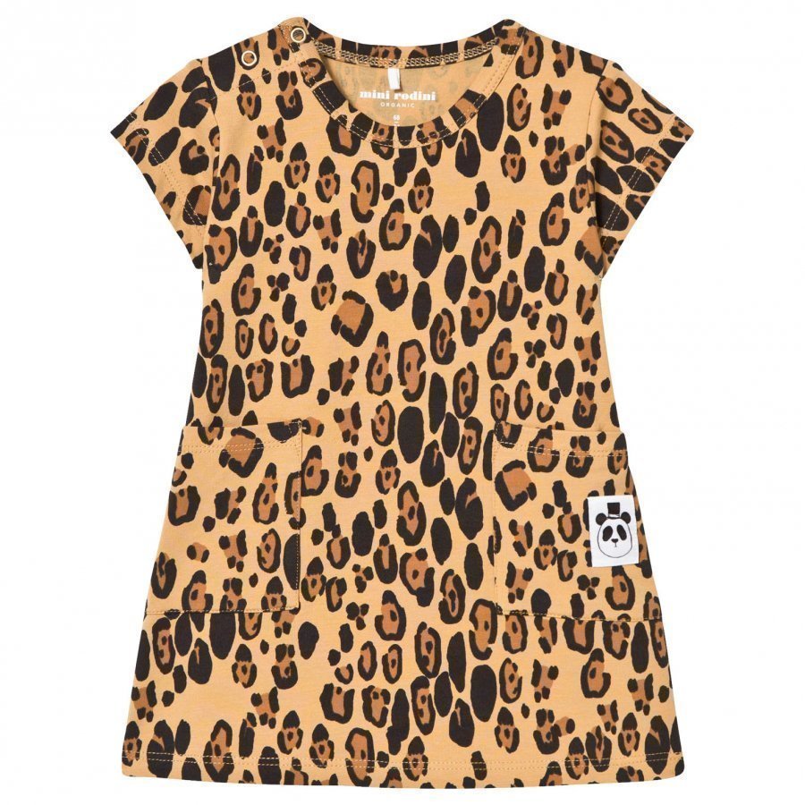 Mini Rodini Basic Leopard Dress Beige Mekko