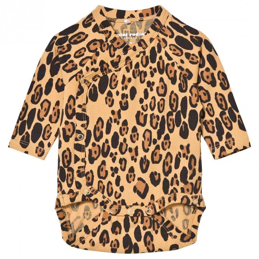 Mini Rodini Basic Leopard Wrap Baby Body Beige Body