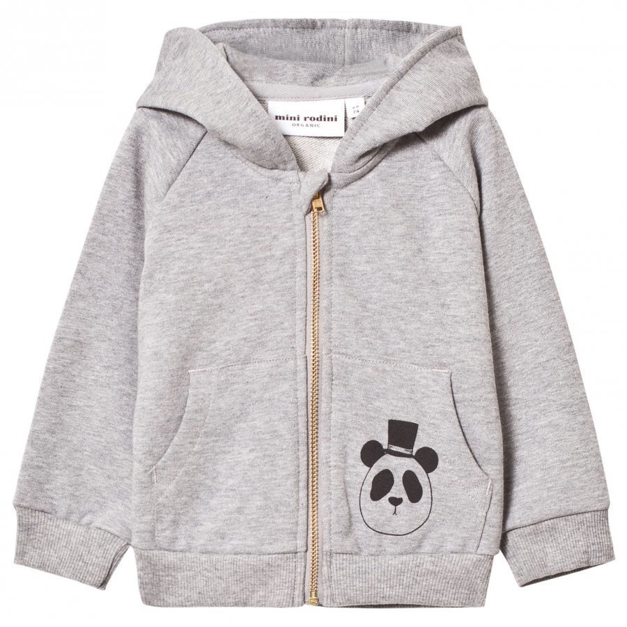 Mini Rodini Basic Zip Hoodie Grey Melange Huppari