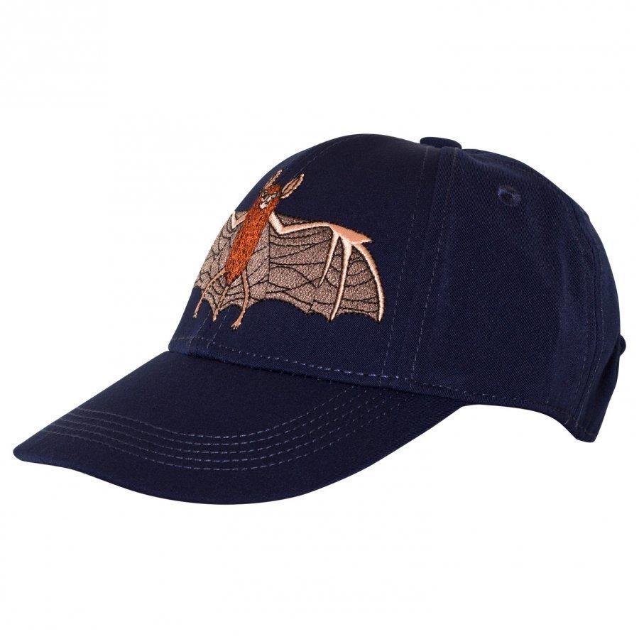 Mini Rodini Bat Embroidered Cap Navy Lippis