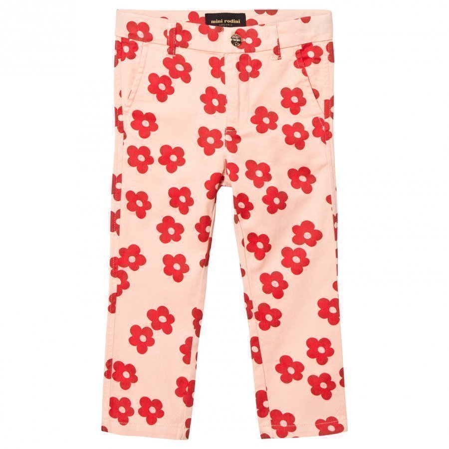 Mini Rodini Blossom Chinos Pink Chinos Housut