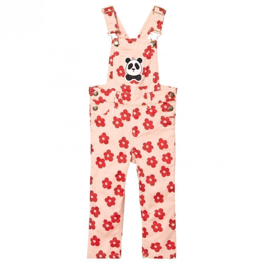 Mini Rodini Blossom Overalls Pink Lappuhaalari