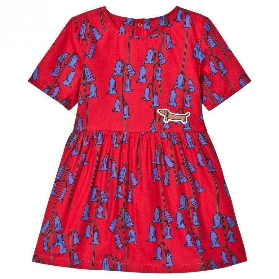 Mini Rodini Bluebell Woven Dress Red Mekko