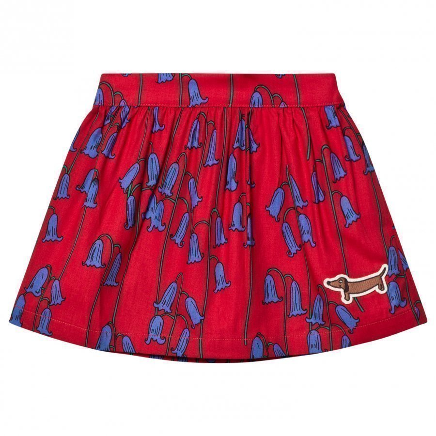 Mini Rodini Bluebell Woven Skirt Red Midihame