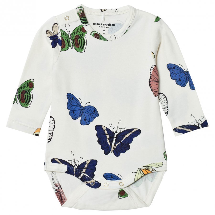 Mini Rodini Butterflies Baby Body Off White Body