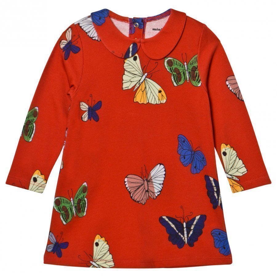 Mini Rodini Butterflies Collar Dress Red Mekko