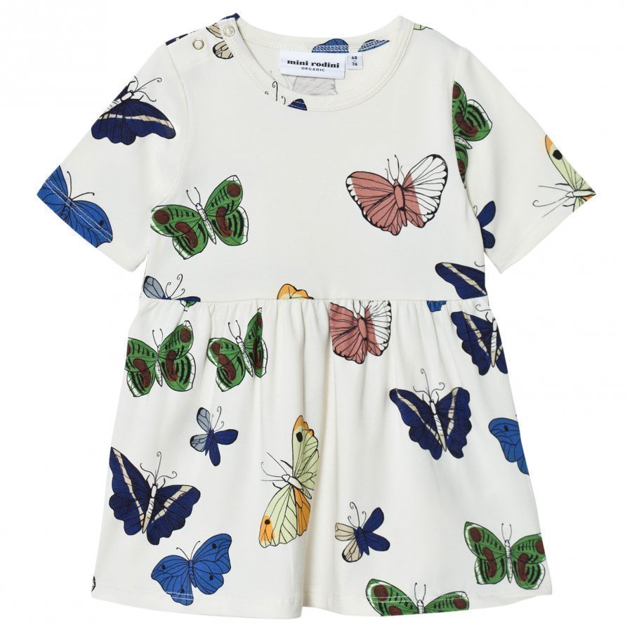 Mini Rodini Butterflies Dress Off White Mekko