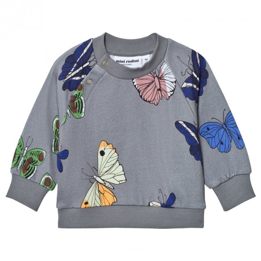 Mini Rodini Butterflies Sweatshirt Dark Grey Oloasun Paita