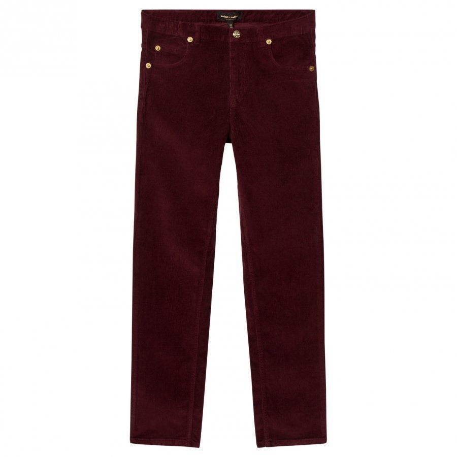 Mini Rodini Corduroy Tiger Fit Pants Burgundy Farkut