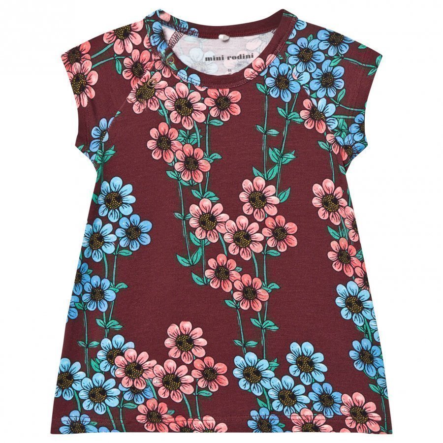 Mini Rodini Daisy Dress Burgundy Mekko