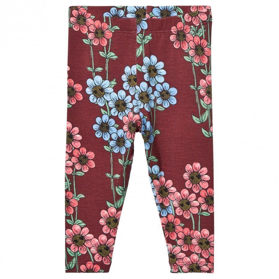 Mini Rodini Daisy Leggings Burgundy Legginsit