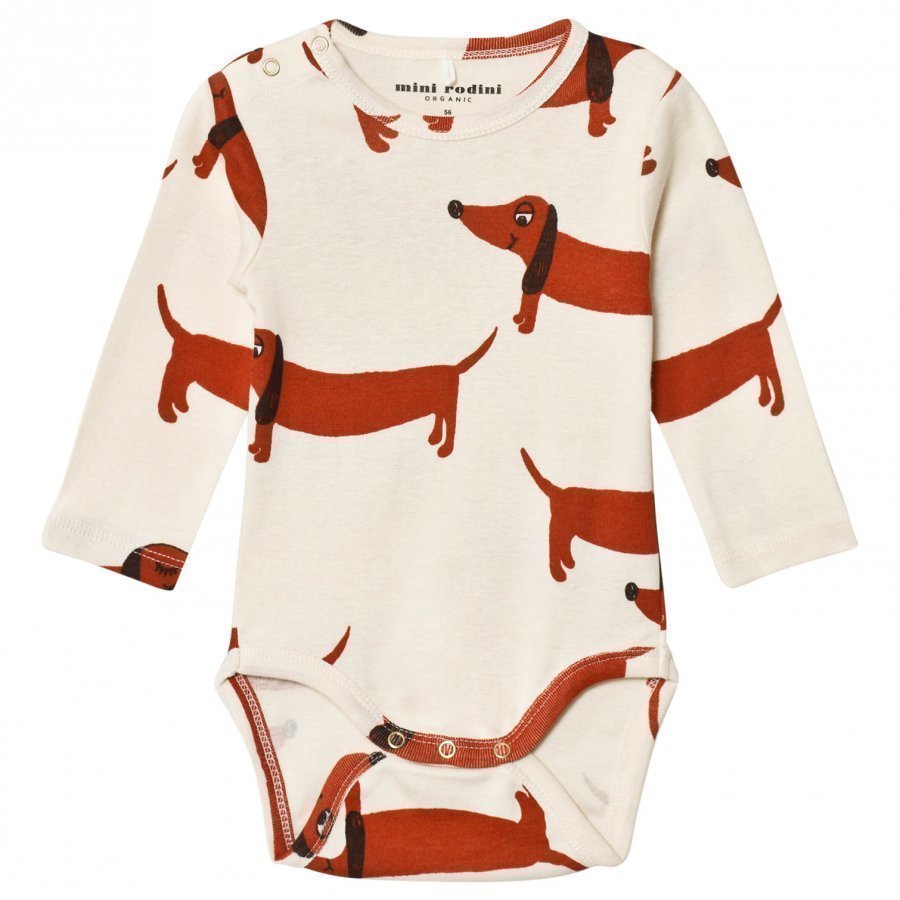 Mini Rodini Dog Baby Body Off White Body