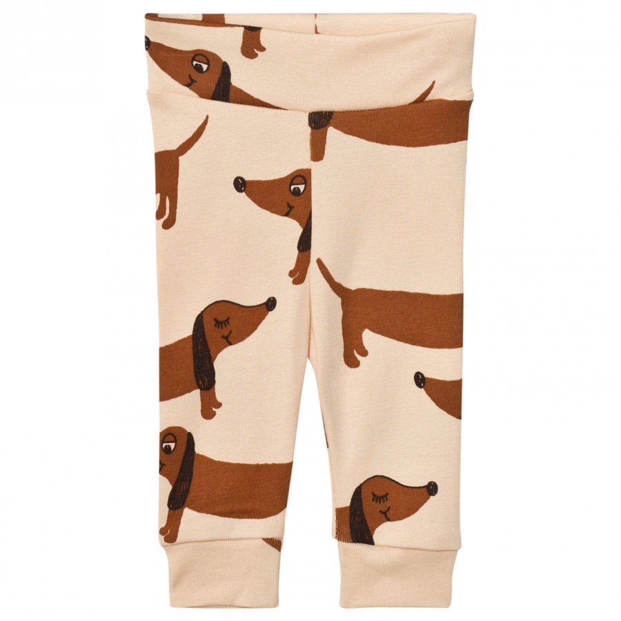 Mini Rodini Dog Leggings Beige Legginsit