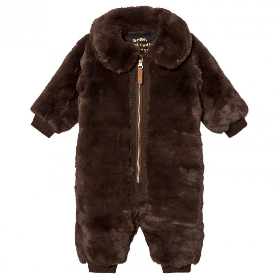 Mini Rodini Faux Fur Baby Overall Brown Toppahaalari