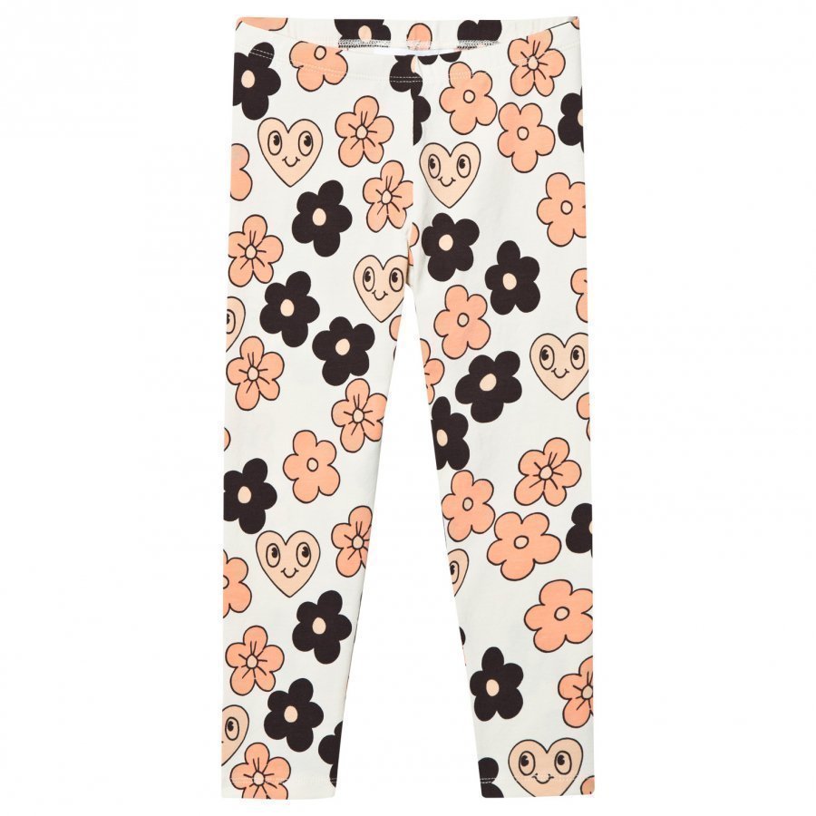 Mini Rodini Flowers Leggings Off White Legginsit