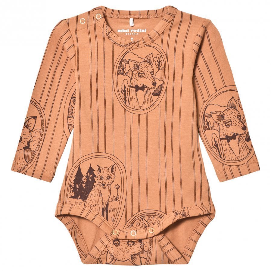 Mini Rodini Fox Family Baby Body Brown Body