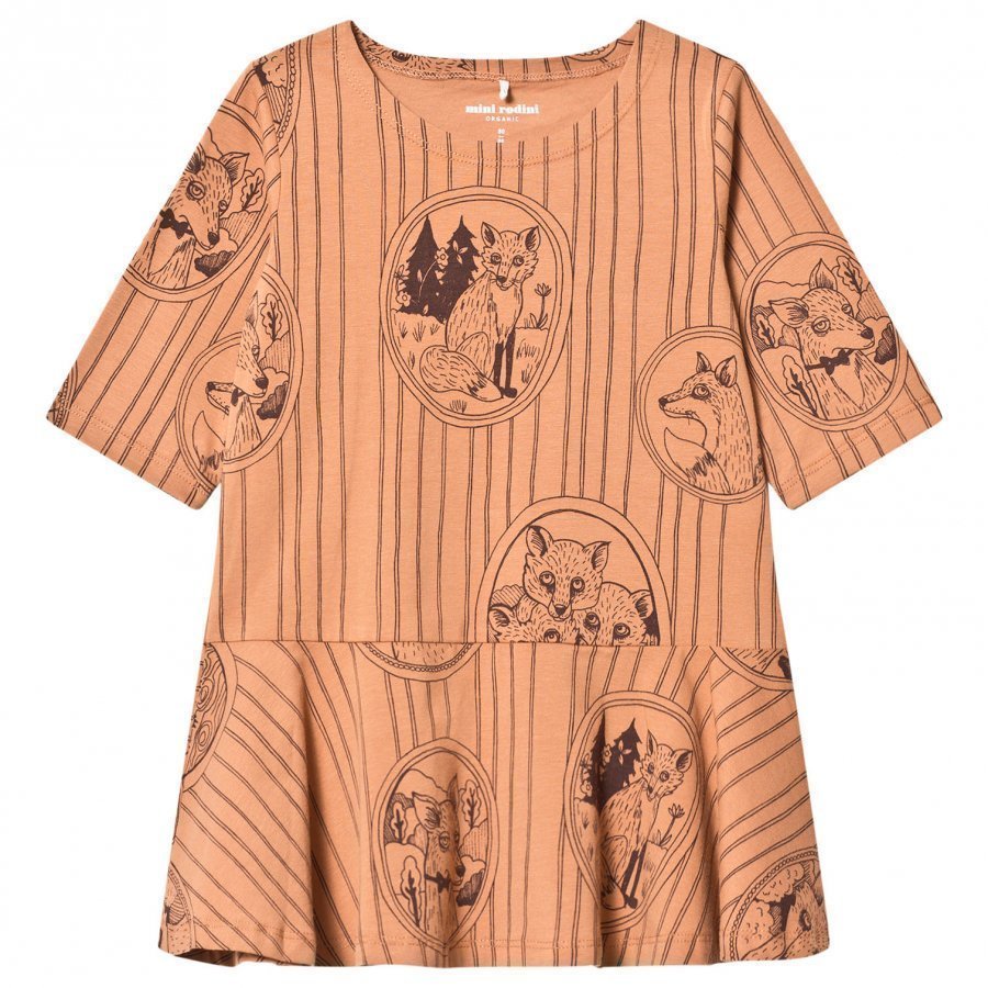 Mini Rodini Fox Family Dress Brown Mekko