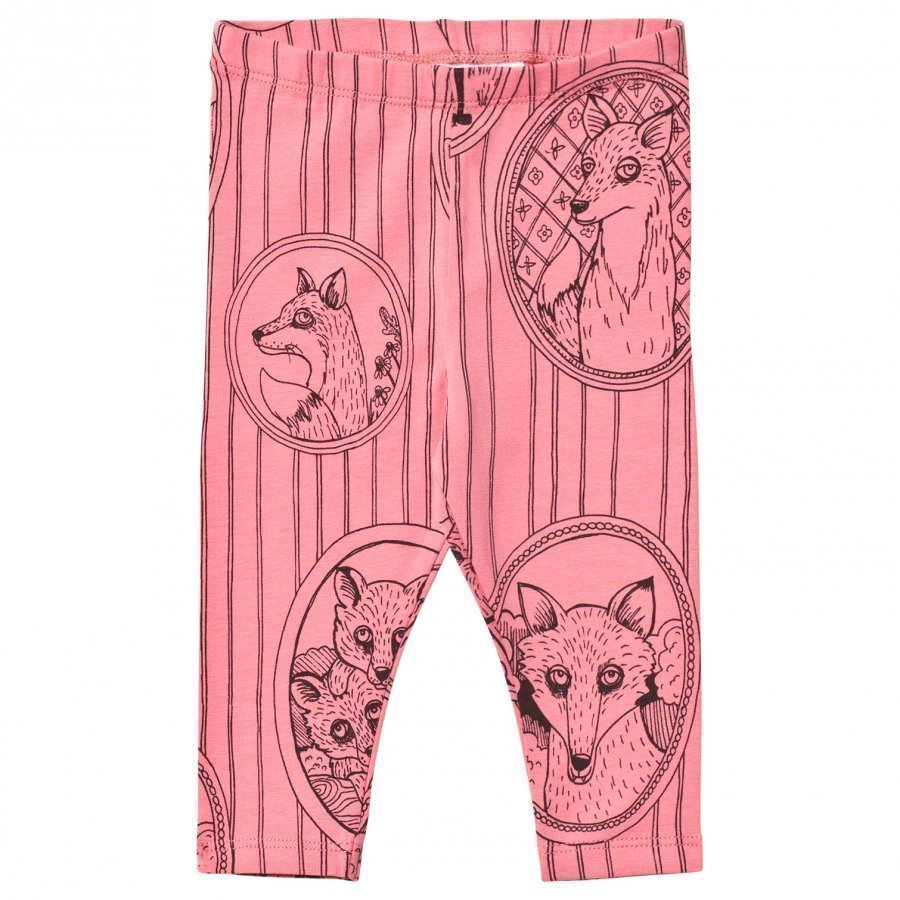 Mini Rodini Fox Family Leggings Pink Legginsit