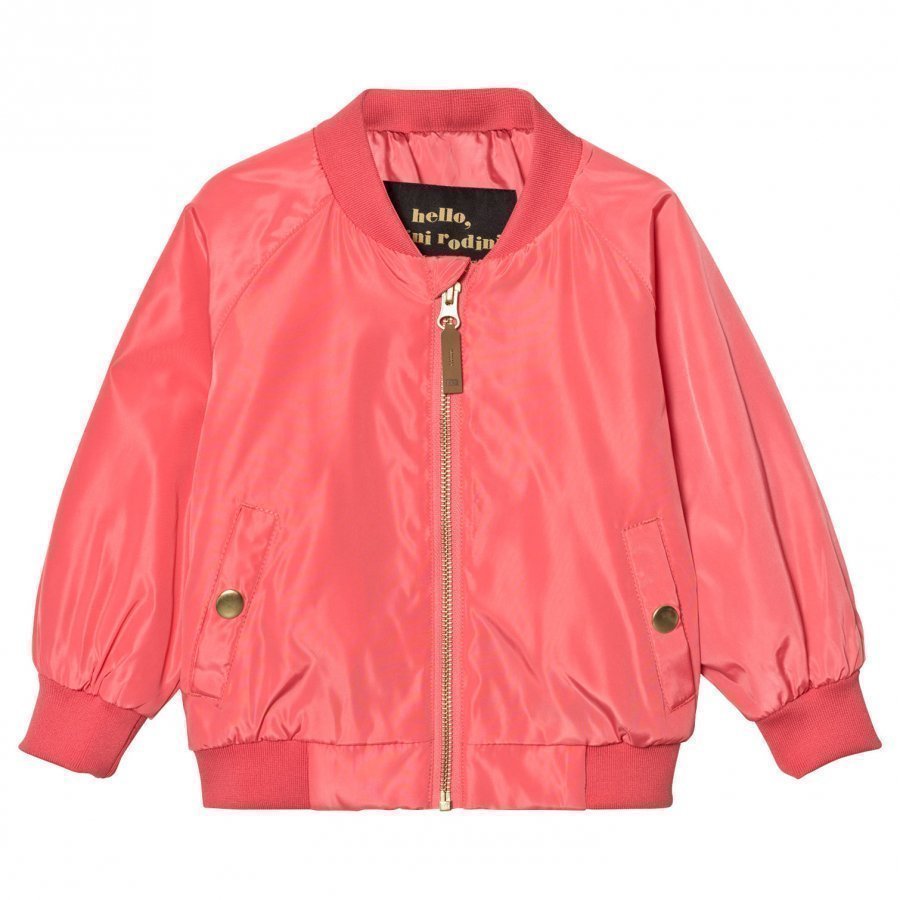 Mini Rodini Frog Baseball Jacket Cerise Bomber Takki