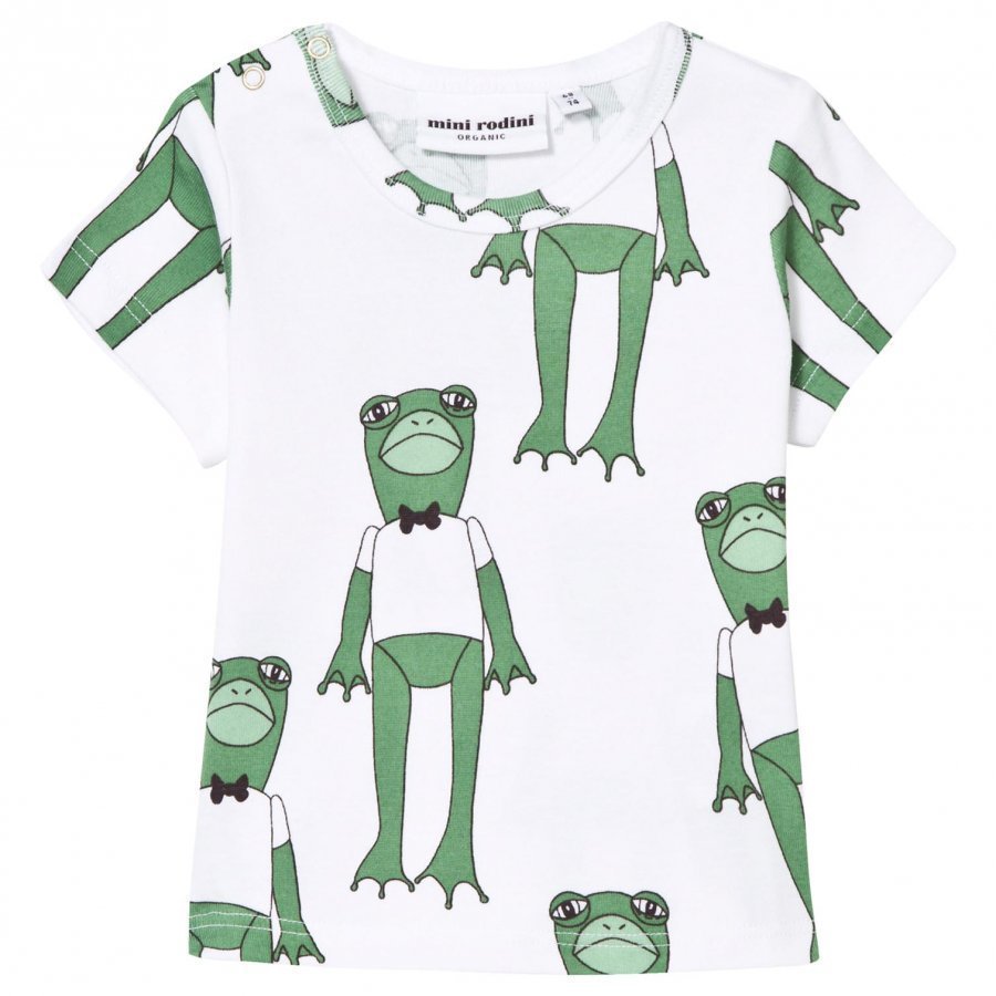 Mini Rodini Frogs Tee Green T-Paita