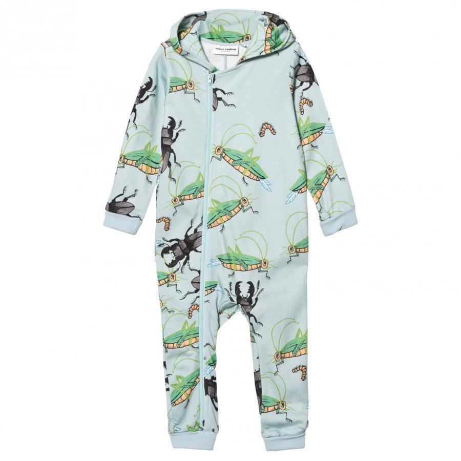 Mini Rodini Insects Onesie Light Blue Kokopuku