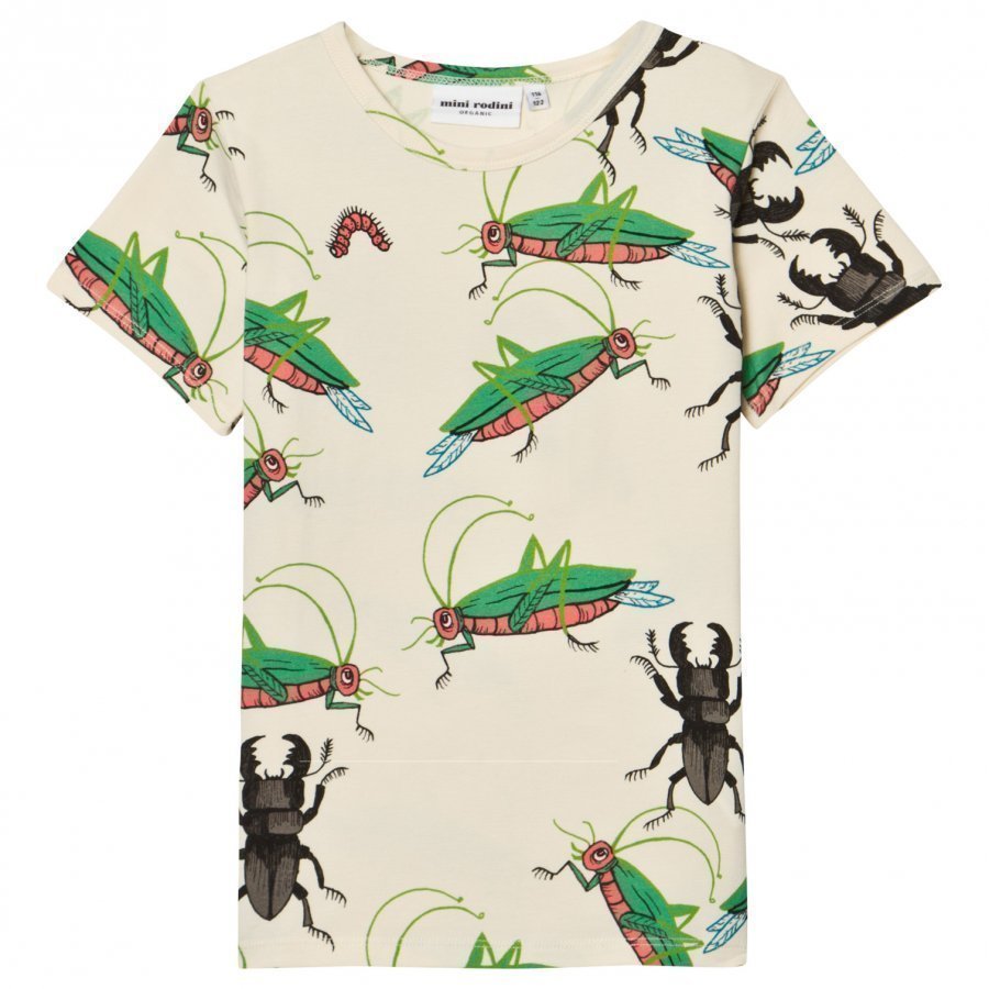 Mini Rodini Insects Short Sleeved Tee Off White T-Paita