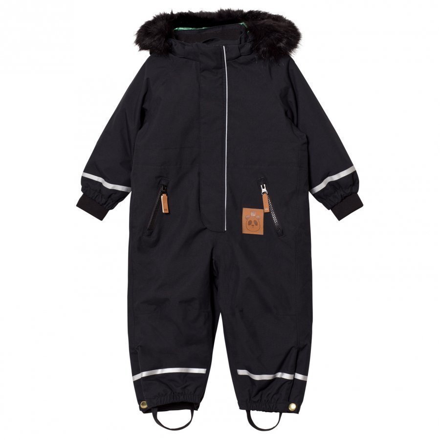 Mini Rodini Kebnekaise Fox Family Snowsuit Black Toppahaalari