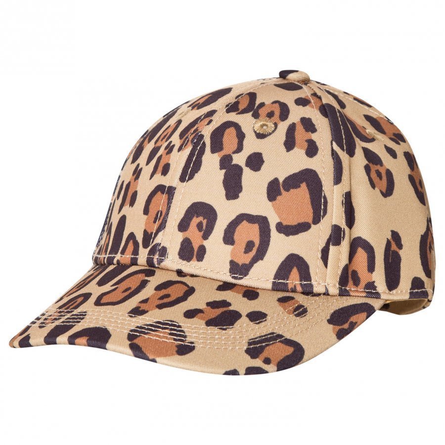 Mini Rodini Leopard Cap Beige Lippis