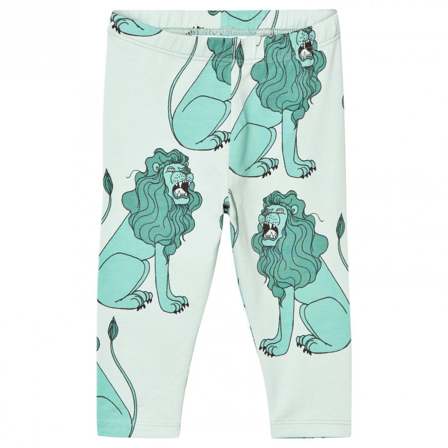 Mini Rodini Lion Leggings Light Green Legginsit