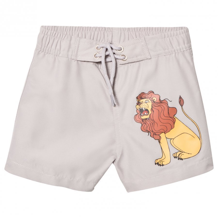 Mini Rodini Lion Swimshorts Light Grey Uimahousut