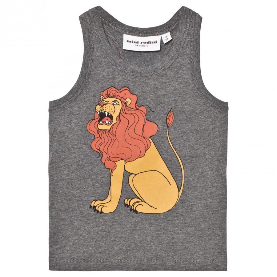 Mini Rodini Lion Tank Grey Melange Liivi