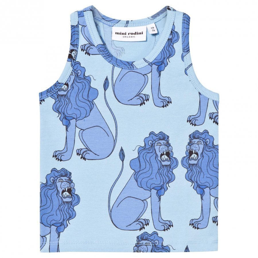 Mini Rodini Lion Tank Top Light Blue Liivi